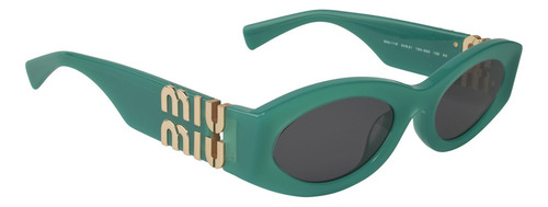 Miu Miu Mu 11ws 15h-5s0 Oval Shape Green Dark (Usado)