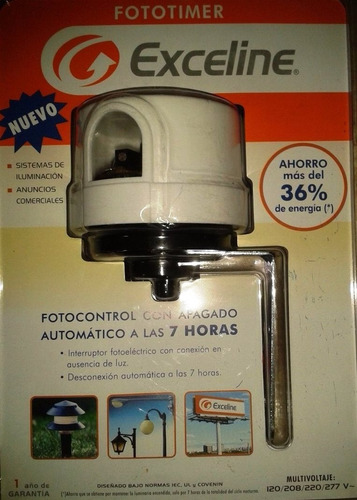 Fotocelda Fototimer Exceline Con Base 120-227v