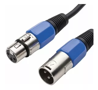 Cabo Microfone Xlr Canon Balanceado Macho X Femea 5 Metros