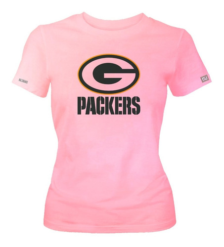 Camiseta Nfl Premask Greenbay Packers Stacked Mujer Ikrd