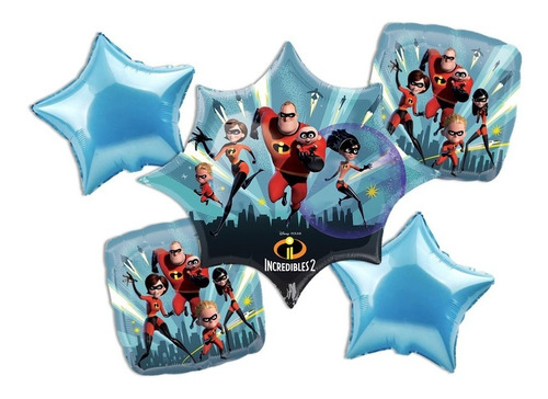 Globo Metalizado Los Increibles Pack 