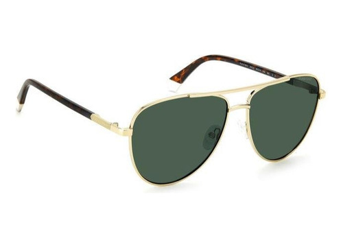 Lentes Polaroid Pld4126/s J5g Dorado Solar Polarizado Lente Verde Oscuro Varilla Dorado J5g Armazón Dorado J5g