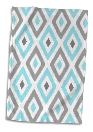 3d Rose Grey And Blue Ikat Diamond Pattern Twl_203397_1...