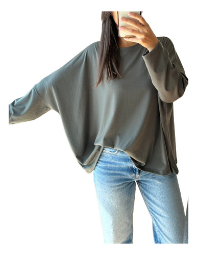 Blusa Remerón Amplio Ancho Mujer Oversize M Al 5xl!