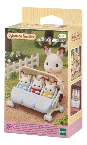 Triplets Stroller 5533 Sylvanian Families Carrito Trillizos