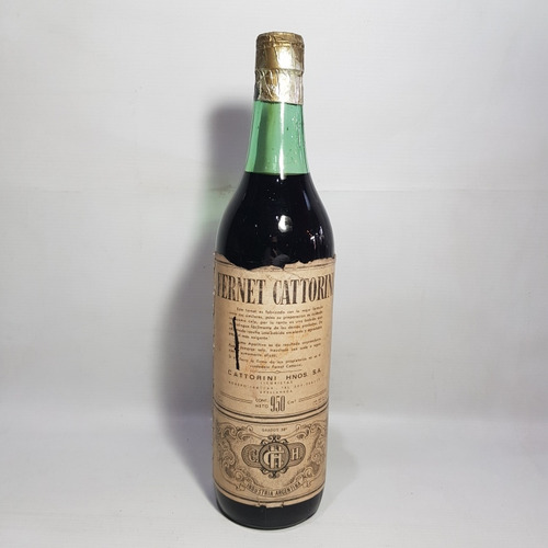 Antigua Botella Fernet Cattorini Llena Mag 61070