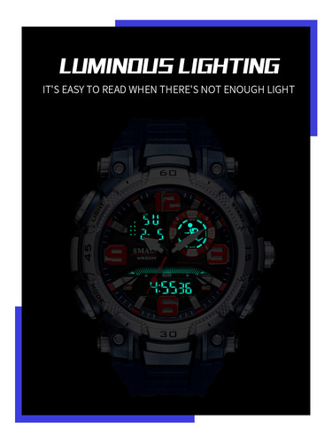 Reloj Electrónico De Doble Pantalla Reloj Deportivo Impermea