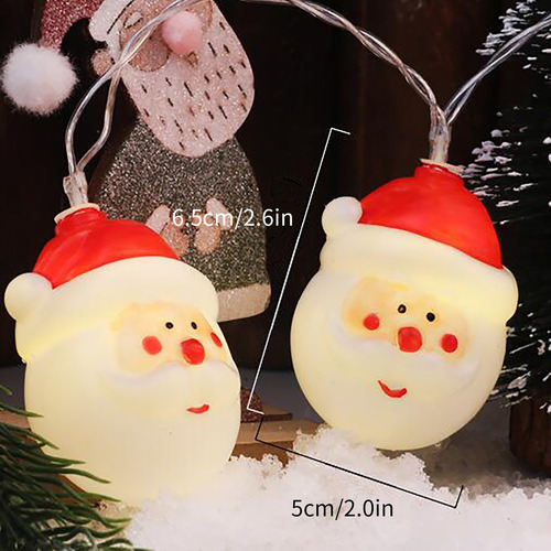 Cadena De Luces Led Decorativas Con Forma De Muñeco De Nieve