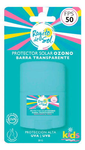 Protector Solar En Barra Fps 50 Kids Stick 20g Rayito De Sol