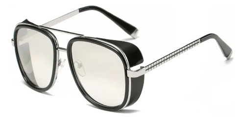 Lentes Gafas De Sol Iron Man 3 Steampunk Filtro Uv Color Negro-blanco