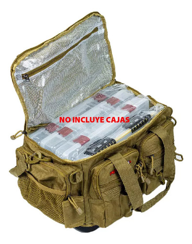 Bolso Redfish 3700 Marron Lt-2268 Capacidad 4 Cajas Señuelos