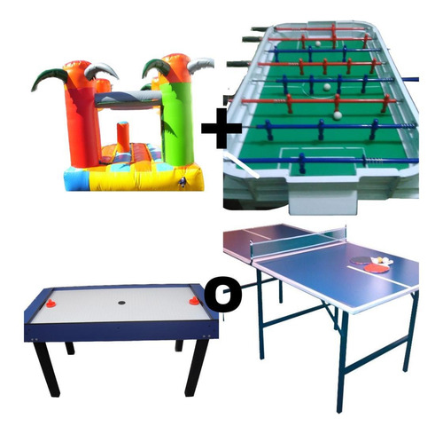 Castillo De 3x3 Con Turbina + Metegol + Pinpong O Tejo