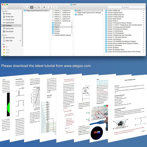 Súper Kit De Iniciación Proyecto Uno Elegoo Con Tutorial Par