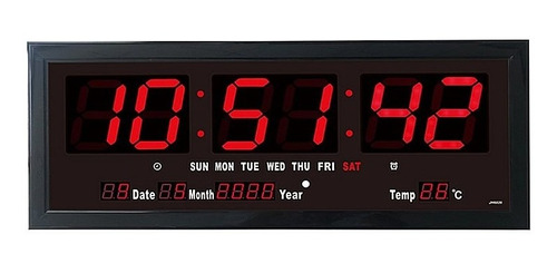  Reloj De Pared Digital Led Moderno Fecha Temperatura 24  12