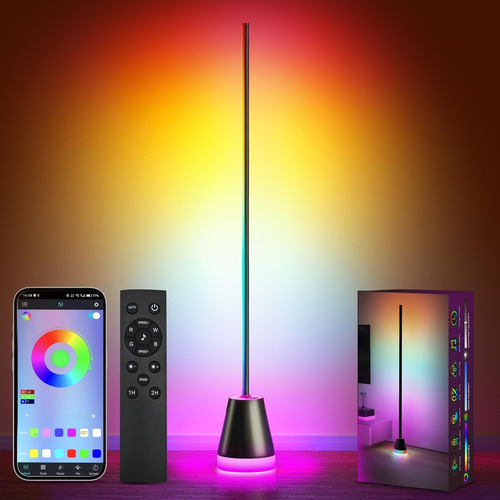 Lámpara De Pie De Esquina Led Rgb Inteligente Lámparas De Pi