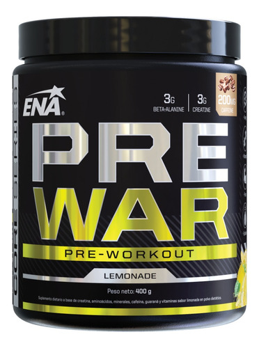 Ena Pre War Energizante Pre-workout 400g - Sabor  Lemonade