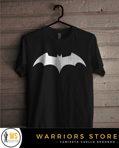 Camiseta Cuello Redondo Negra Batman