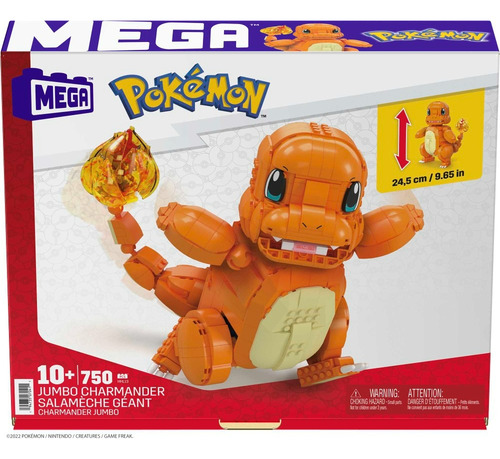 Mega Pokémon Juguete De Construcción Jumbo Charmander 750 Charmander