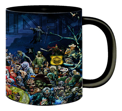 Caneca Eddie Iron Maiden Todas As Versões E Aparições 325ml