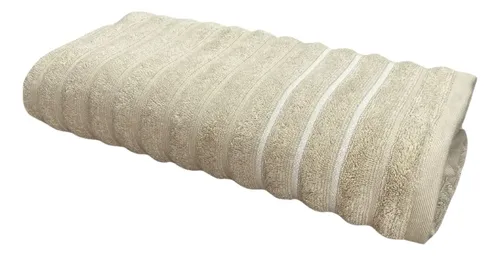 Toalha De Banho Jacquard Ondulada Wave Cor Bege