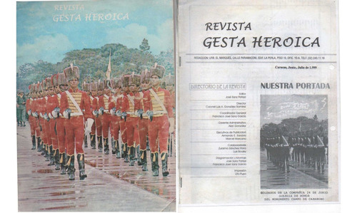 Libro Fisico Revista Gesta Heroica Caracas Junio Julio 1999