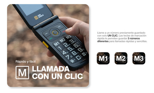 Celular Con Tapa Y Teclado Agm M8 Super Resistente Tipo Cat Negro