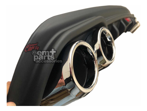 Imagen 4 de 12 de Difusor Trasero Universal Puntas De Escape Abs Lodera Vw