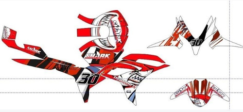 Stickers Para Moto Fz2.0(150cc)  Mod-191