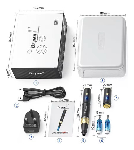 Dr Pen A8s Dermapen Última Tecnología Inalámbrico + 10 Rep
