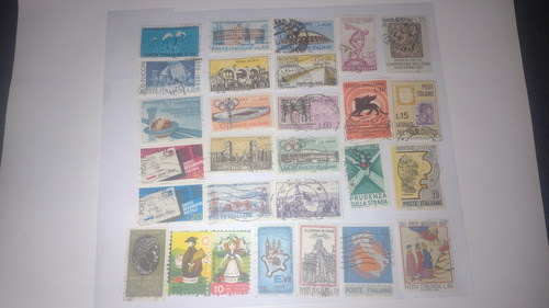 Italia República Lote Estampilla  Usados Muy Bellos Años 60 