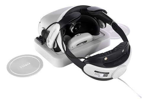 Carregador Bobovr D2 Para Quest 2 E Bateria B2 Imediato Cor Branco