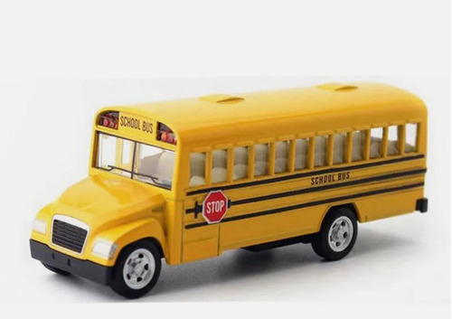 Auto Bus Escolar De Colección Escala 1:36 Metálico 