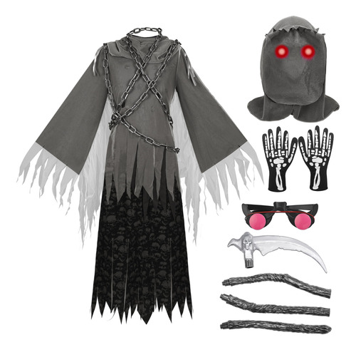Disfraz Infantil Unisex De Grim Reaper De Spooktacular Creations, Hal