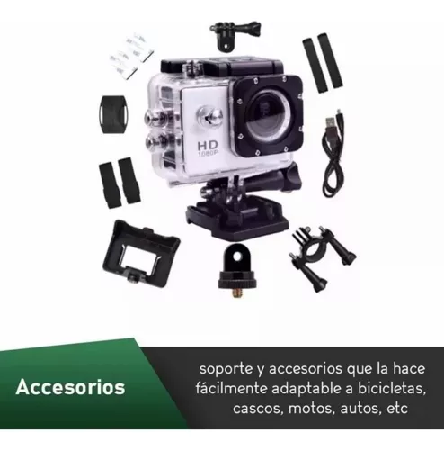 Cámara Deportiva Tipo Gopro 1080p 30mts Full Hd 2.0 - JM Productos