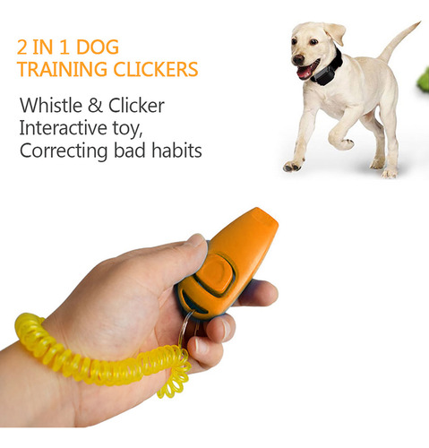 2 Pulseras Para Adiestramiento De Perros, 2 En 1, Silbato Y