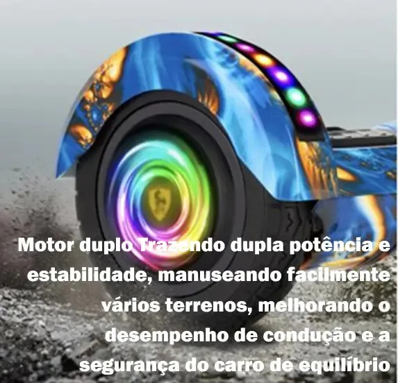 Hoverboard Overboard Skate Elétrico 6.5 Bluetooth Com Led Cor Hiphop · foto 5