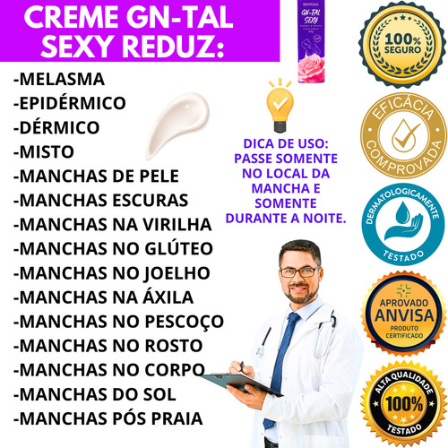 Pomada Tira Manchas Escuras de Pele Face Clean Clareador de pele