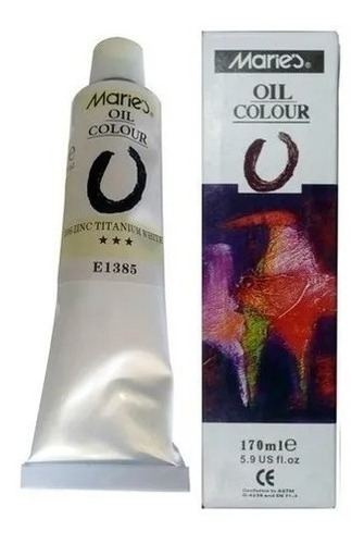 Oleo Marca Maries Blanco 170 Ml Zinc + Set 9 Pinceles