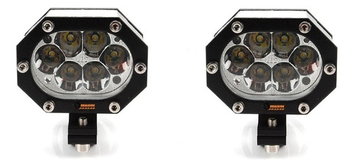 2 Exploradoras Rompe Niebla 6 Led Cree Moto/carro 16000lm 