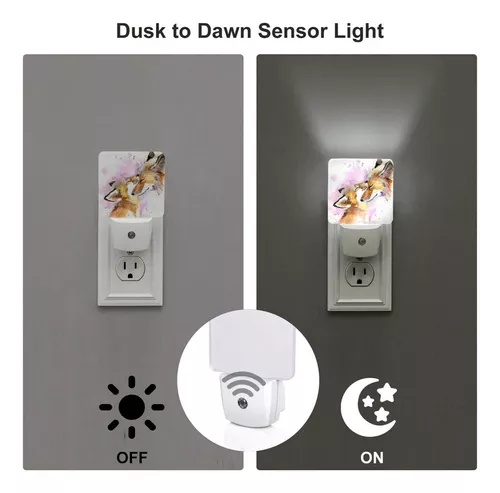 Enchufe De Pared Automático En Luz Nocturna Con Sensor y Brillo