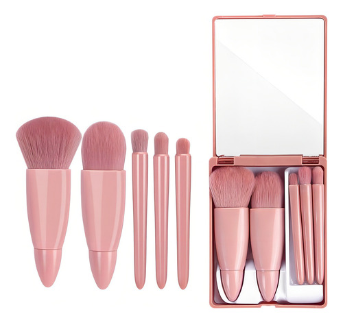 Set De 5 Brochas De Maquillaje De Viaje Portátiles