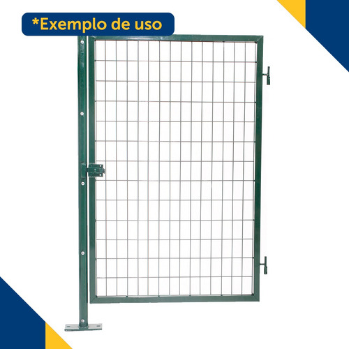 Kit 1 Mourão 1,5m Fechadura + 2 Suportes De Fixação Parede