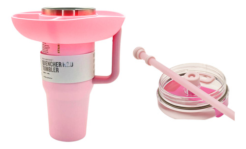 Termo 40 Oz Con Funda Cubre Popote Y Plato De Dulces 1.2 L
