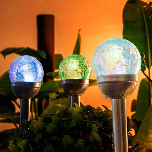 Gigalumi Luz Solar Para Exterior Jardin Led Doble Vidrio