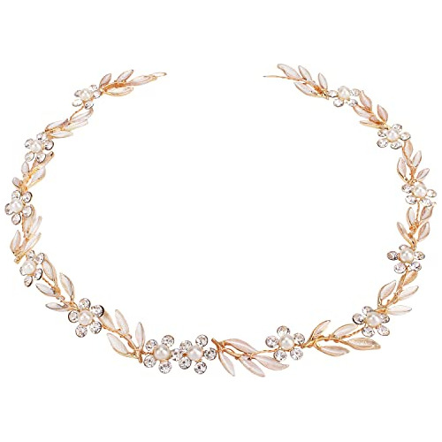 Didder Novia De Boda Pelo Viña Headband Leaf Pearl Cg14l