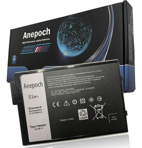 Anepoch 7wnw1 Batería De Repuesto Para Portátil Dell Rugged