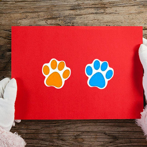 500 Piezas Multicolor Perro Pata Calcomanías Para Niños