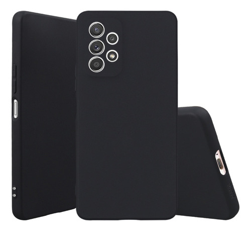 Capa Capinha Case Silicone Aveludada Preta P/ Galaxy A73