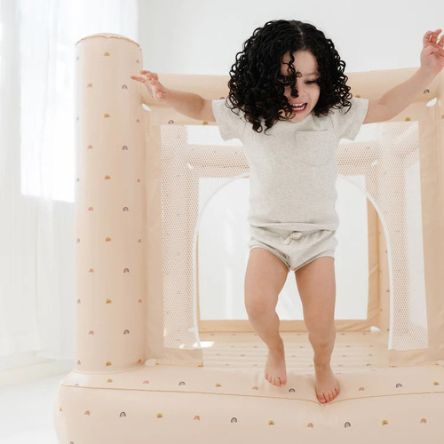 Mini Castillo Inflable De Arcoíris De Pvc De Alta Calidad