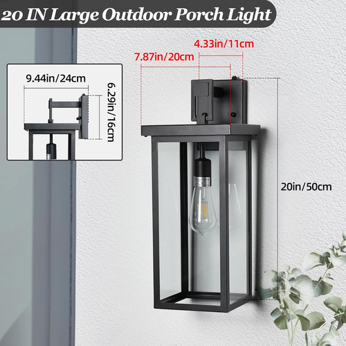 Lámpara De Montaje En Pared Para Exteriores Con Sensor De At